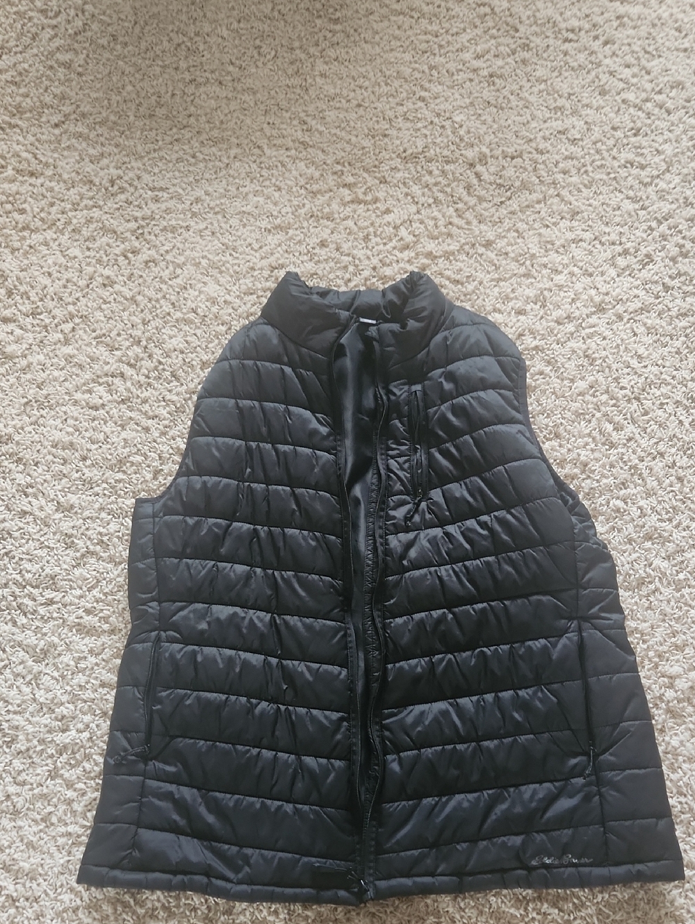 Eddie Bauer Black Quilted Puffer Vest